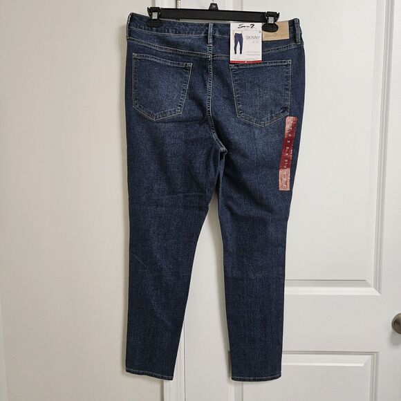 NWT Seven7 High-Rise Skinny Jeans Women's Size 14 (34x28) Blue Medium Wash - Picture 10 of 10